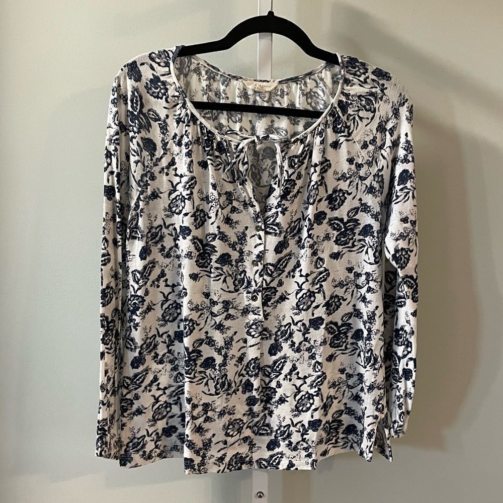 Lucky Brand Patterned Long Sleeve Top